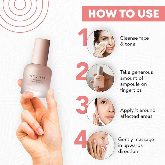 Accoje Anti Aging Intensive Ενυδατικό & Αντιγηραντικό Serum Προσώπου με Πεπτίδια & Κολλαγόνο για Αποτοξίνωση & Σύσφιξη 30ml