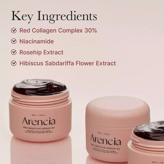 Arencia Red Smoothie Serum 30 Αντιγηραντικό Serum Προσώπου με Κολλαγόνο για Σύσφιξη 50ml