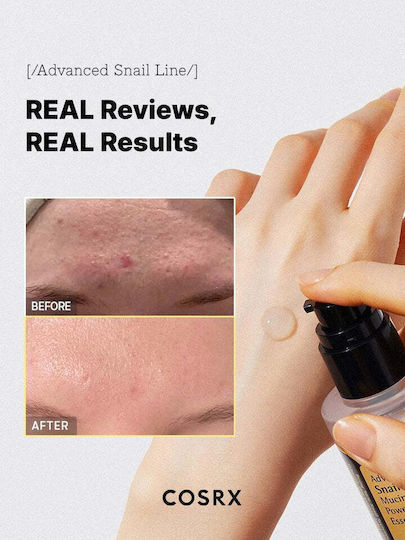 Cosrx Advanced Snail 96 Ενυδατικό & Αντιγηραντικό Essence Προσώπου με Έκκριμα Σαλιγκαριού & Υαλουρονικό Οξύ για Λάμψη & Πανάδες 100ml