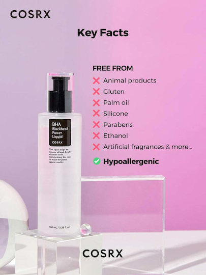 Cosrx BHA Blackhead Power Liquid Face Mist Τόνωσης Προσώπου με Υαλουρονικό Οξύ για Όλους τους Τύπους 100ml