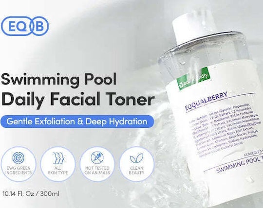 Eqqualberry Swimming Pool Υγρό Τόνωσης Προσώπου με Υαλουρονικό Οξύ 300ml
