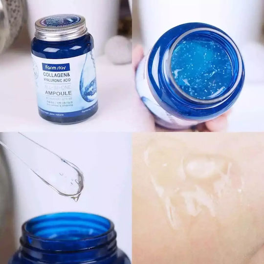 Farm Stay Collagen & Hyaluronic Acid Αντιγηραντικό Serum Προσώπου με Νιασιναμίδη & Βιταμίνη E 250ml
