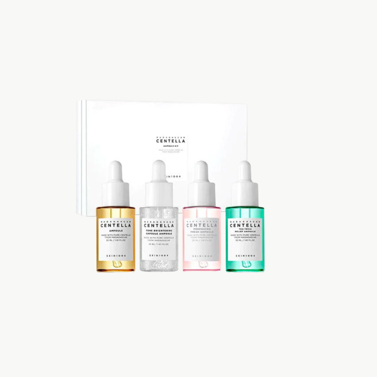 Skin1004 Madagascar Centella Ampoule Serum Προσώπου με Centella Asiatica για Λάμψη 4x30ml