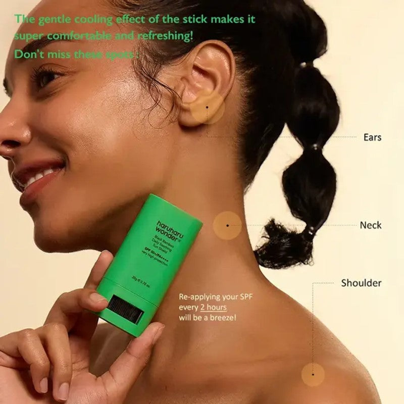 haruharu wonder Αντηλιακό Στικ Με SPF50+ PA++++ Black Bamboo Daily Soothing Sun Shield (20gr)
