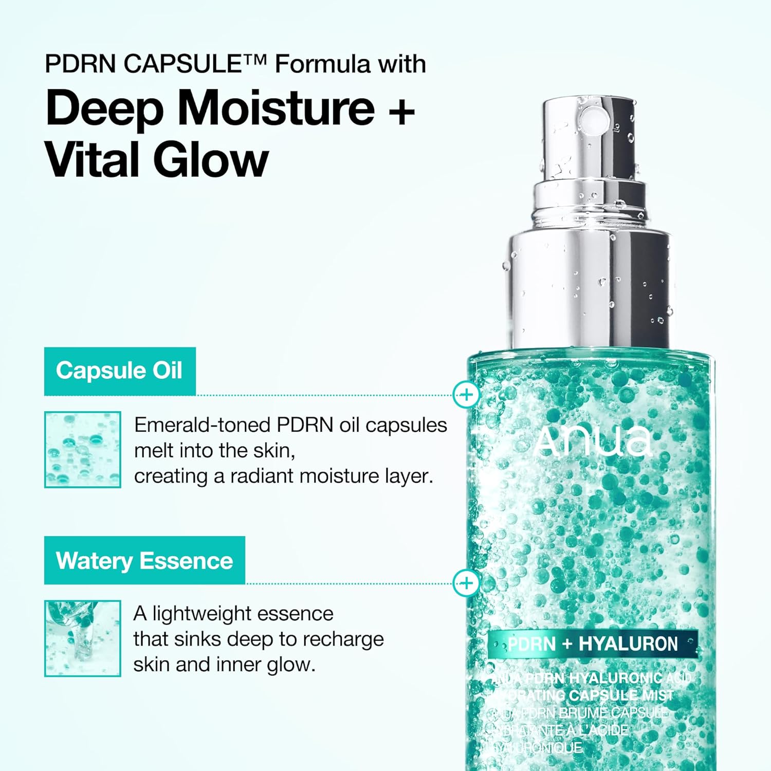 PDRN Hyaluronic Acid Hydrating Capsule Mist – Ενυδατικό Mist Λάμψης με PDRN & Υαλουρονικό Οξύ