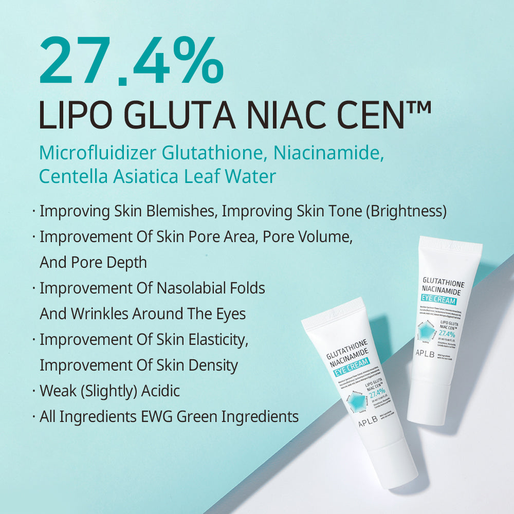 APLB Glutathione Niacinamide Κρέμα Ματιών για Λάμψη , Σύσφιξη , Μαύροι Κύκλοι & Αντιγήρανση 20ml