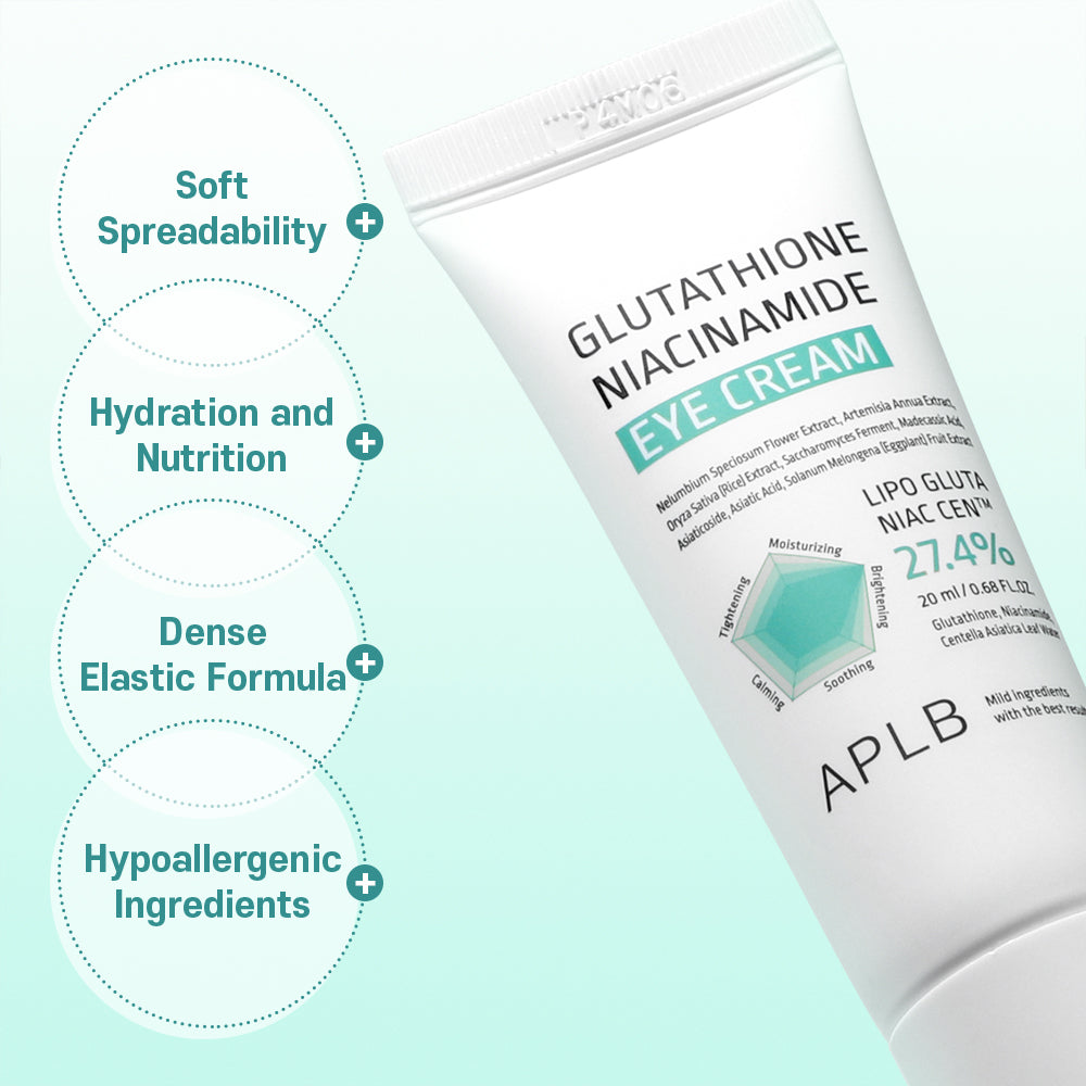 APLB Glutathione Niacinamide Κρέμα Ματιών για Λάμψη , Σύσφιξη , Μαύροι Κύκλοι & Αντιγήρανση 20ml