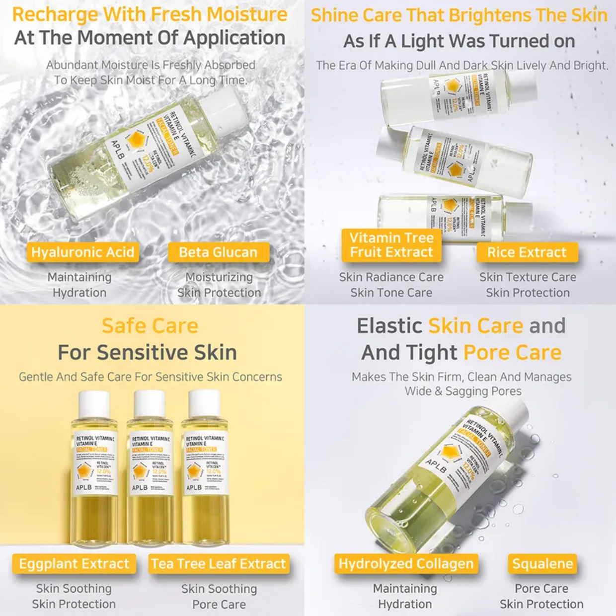 APLB Retinol Vitamin C Vitamin E Facial Toner
