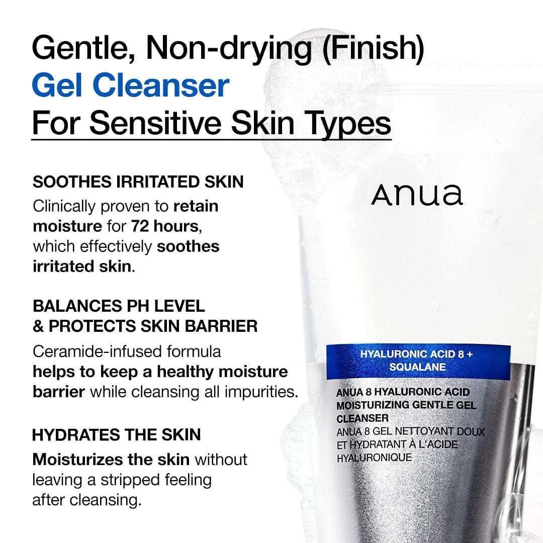 Anua 8 Hyaluronic Acid Moisturizing Gentle Gel Καθαρισμού Προσώπου 150ml