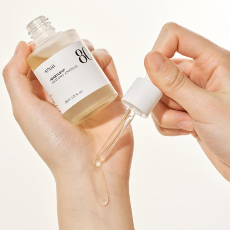 Anua Heartleaf 80% Soothing Ampoule Αντιγηραντικό Essence Προσώπου με Υαλουρονικό Οξύ & Βιταμίνη B5 30ml