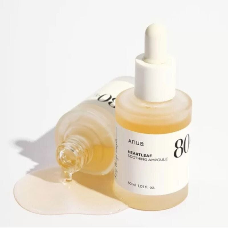 Anua Heartleaf 80% Soothing Ampoule Αντιγηραντικό Essence Προσώπου με Υαλουρονικό Οξύ & Βιταμίνη B5 30ml
