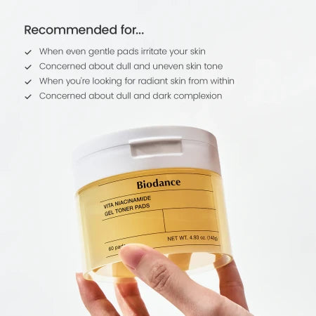 Biodance Vita Niacinamide Pads Τόνωσης Προσώπου με Νιασιναμίδη & Υαλουρονικό Οξύ 60τμχ