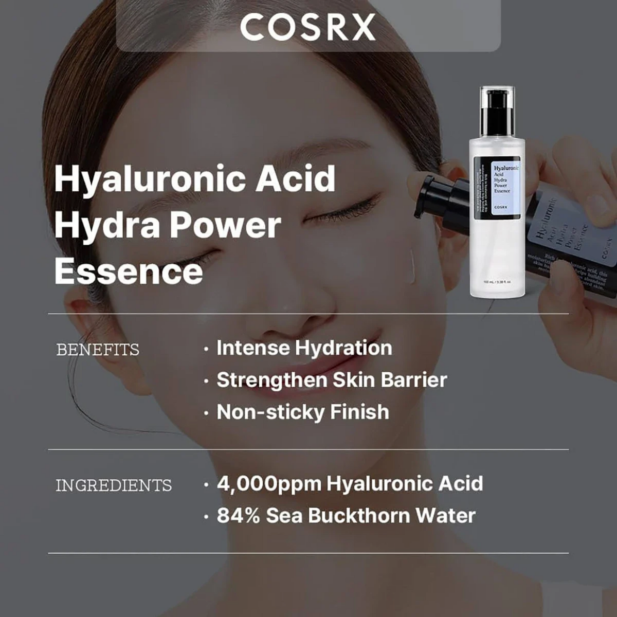 COSRX Hyaluronic Acid Hydra Power Essence - Ενυδάτωση σε βάθος & dewy επιδερμίδα 100ml