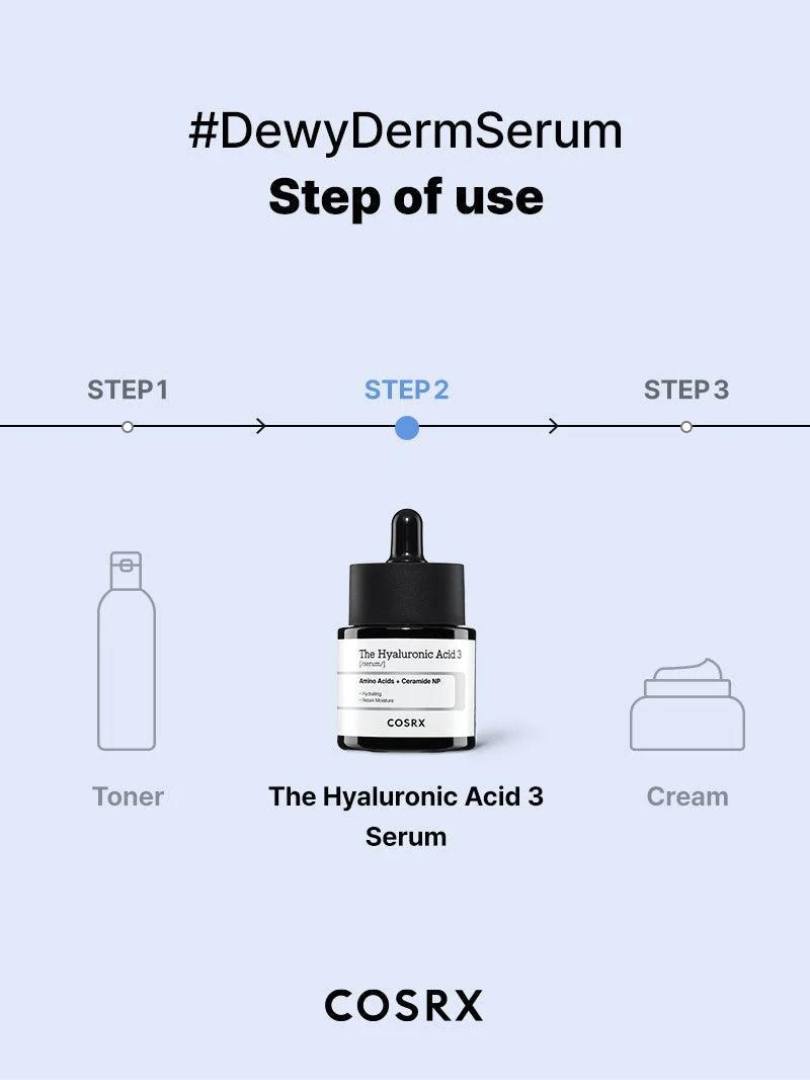 COSRX The Hyaluronic acid 3 - Ορός με υψηλή συγκέντρωση υαλουρονικού οξέως