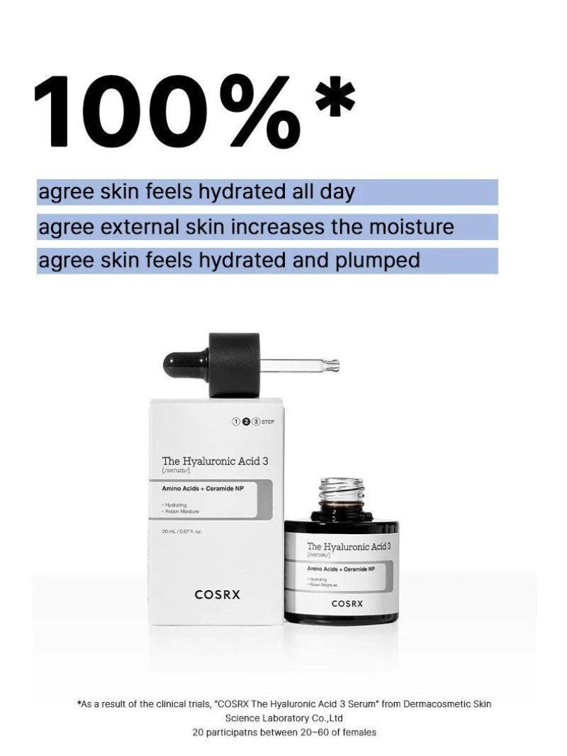 COSRX The Hyaluronic acid 3 - Ορός με υψηλή συγκέντρωση υαλουρονικού οξέως