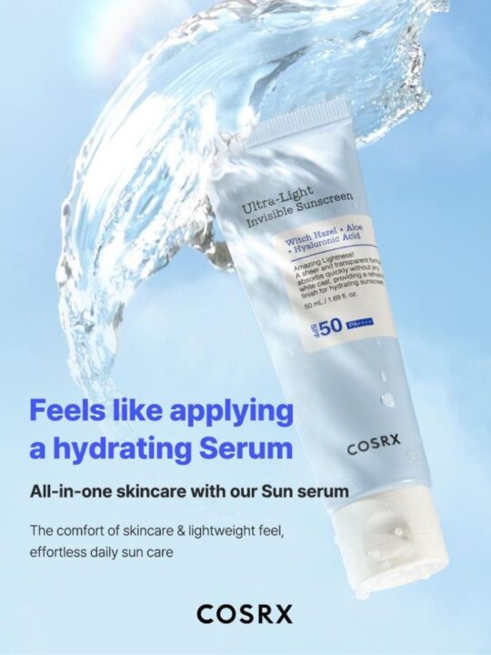 COSRX Ultra-Light Invisible Sunscreen SPF50 PA++++ - Super λεπτόρρευστο ενυδατικό αντιηλιακό με υψηλή προστασία
