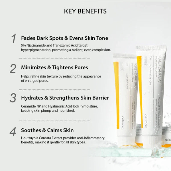 Celimax Pore + Dark Spot Κρέμα Προσώπου για Πανάδες & Λεύκανση με Νιασιναμίδη 35ml