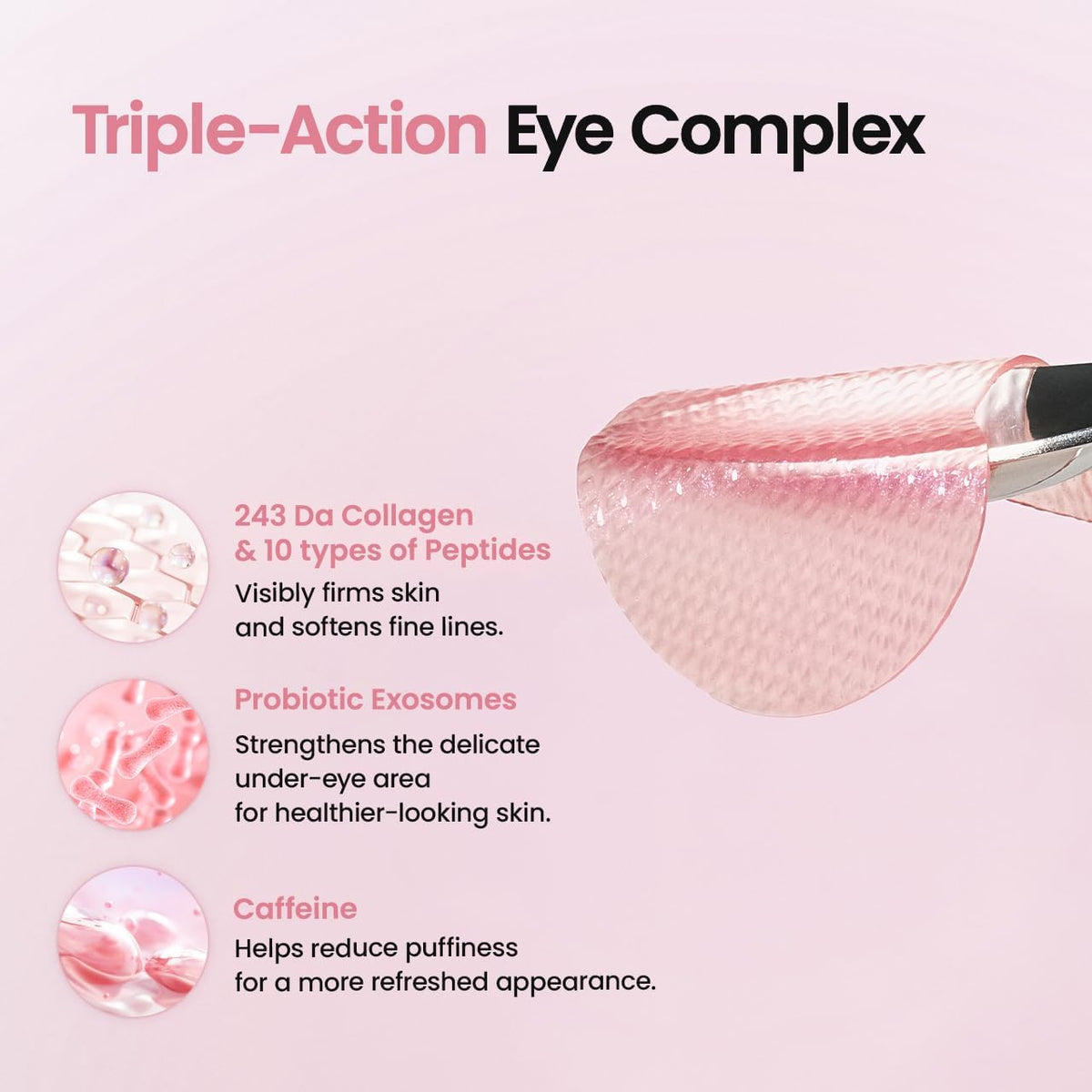 Collagen Eye Patches – Patches Ματιών με Κολλαγόνο, Πεπτίδια & Καφεΐνη 30τμχ