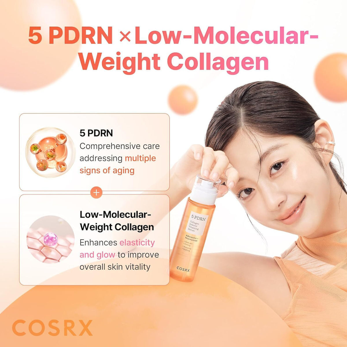 Cosrx 5 PDRN Collagen Intense Vitalizing Serum Προσώπου για Λάμψη & Σύσφιξη 100ml