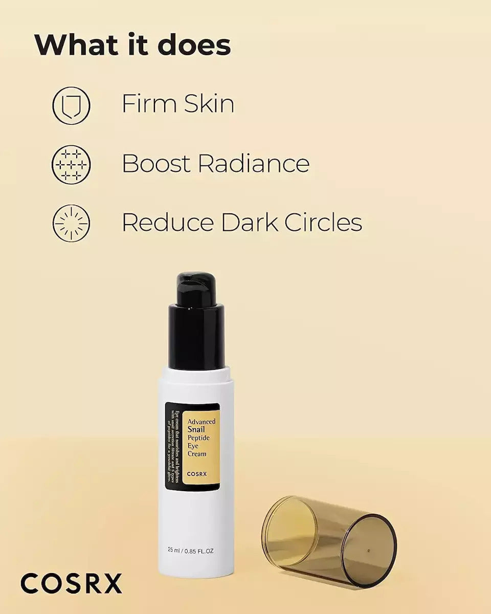 Cosrx Advanced Snail Peptide Κρέμα Ματιών για Λάμψη & Αντιγήρανση 25ml