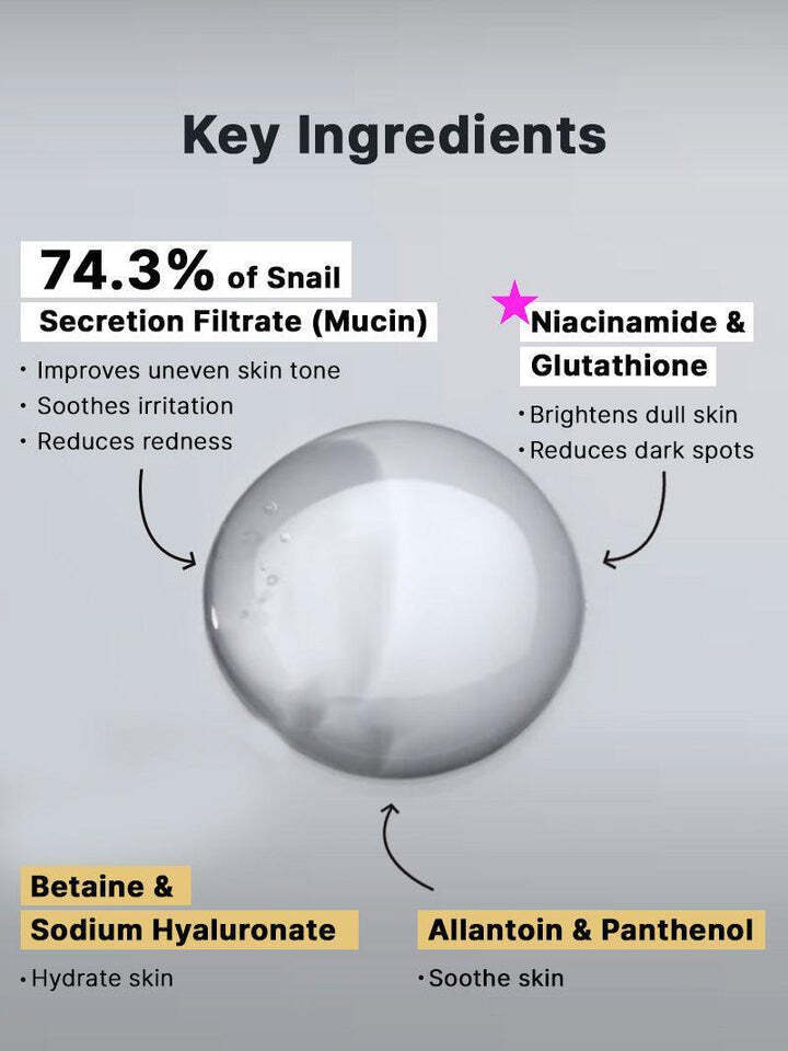 Cosrx Advanced Snail Radiance Dual Ενυδατικό & Αντιγηραντικό Essence Προσώπου με Έκκριμα Σαλιγκαριού & Νιασιναμίδη για Λάμψη 80ml