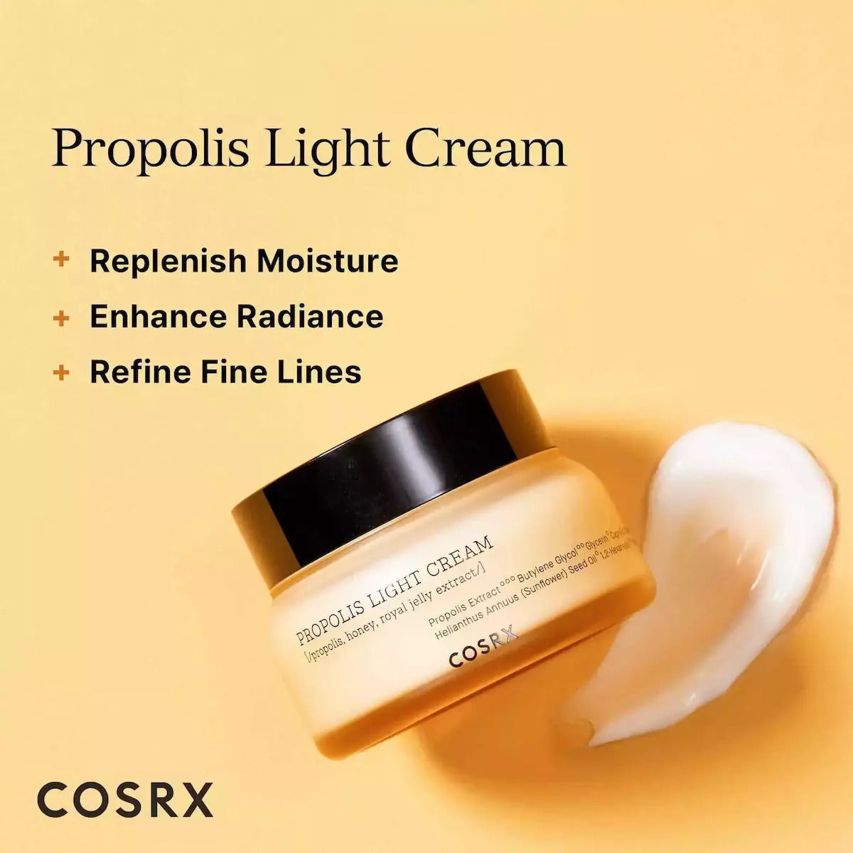 Cosrx Full Fit Propolis Light Κρέμα Προσώπου για Ενυδάτωση, Αντιγήρανση & Λάμψη 65ml