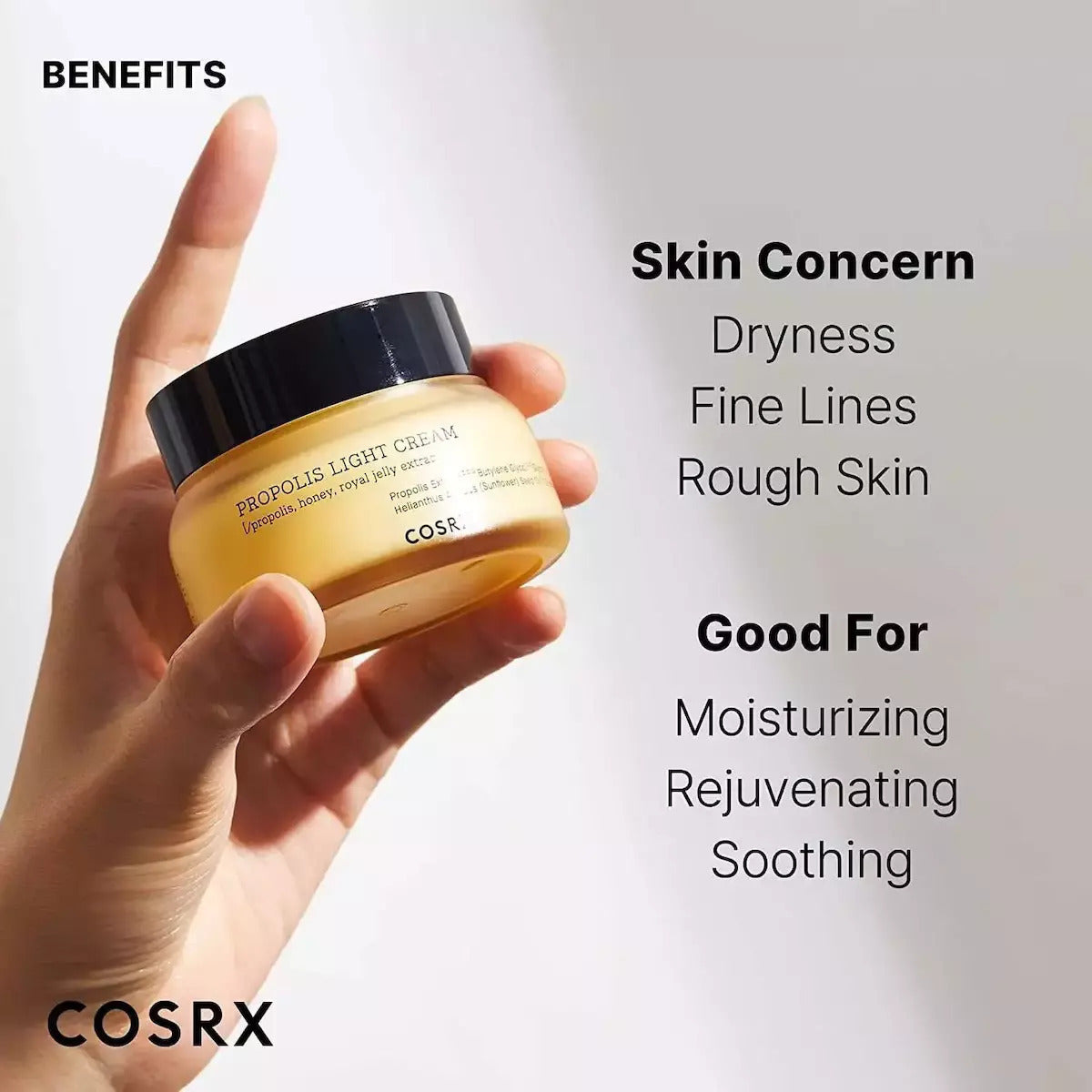 Cosrx Full Fit Propolis Light Κρέμα Προσώπου για Ενυδάτωση, Αντιγήρανση & Λάμψη 65ml