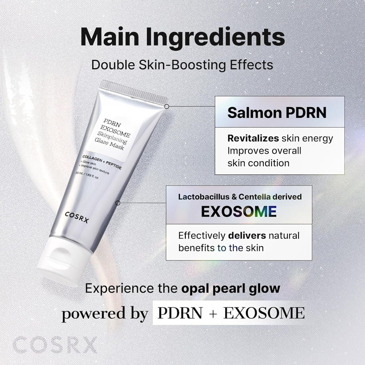 Cosrx Pdrn Exosome Peel Off Μάσκα Προσώπου για Λάμψη Και Σύσφιξη 50ml