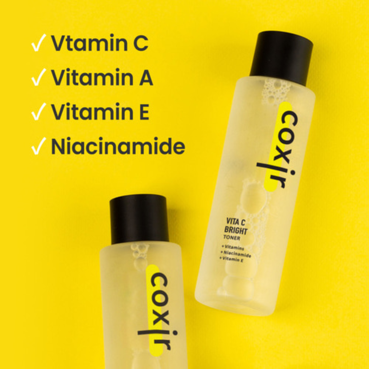 Coxir Vita C Bright Υγρό Τόνωσης Προσώπου με Νιασιναμίδη, Πανθενόλη & Υαλουρονικό Οξύ 150ml