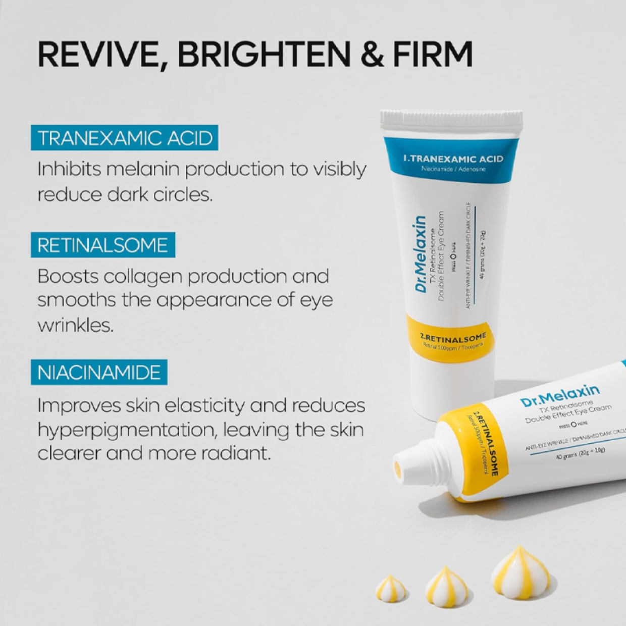 Dr. Melaxin TX Retinalsome Κρέμα Ματιών για Λάμψη 40gr