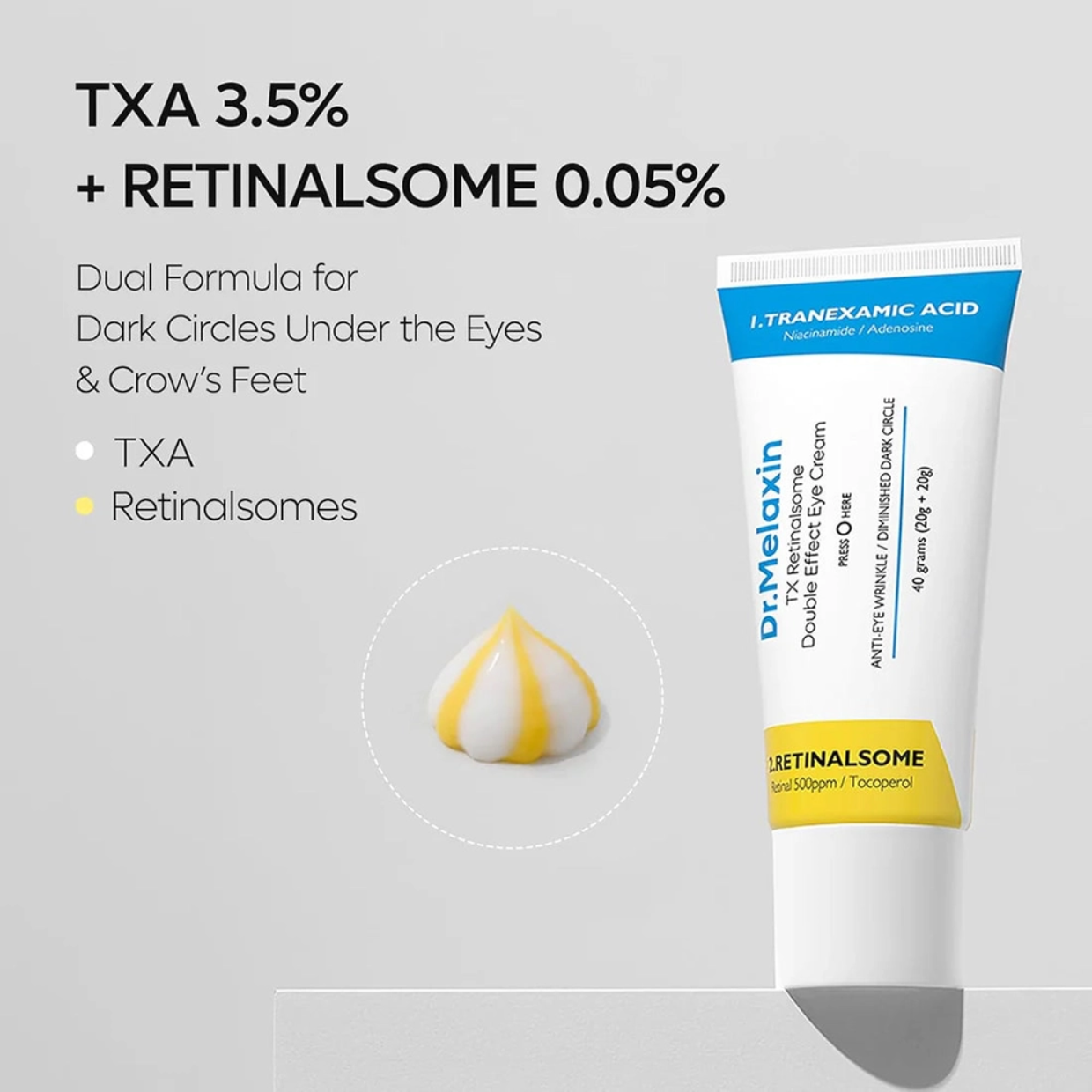 Dr. Melaxin TX Retinalsome Κρέμα Ματιών για Λάμψη 40gr