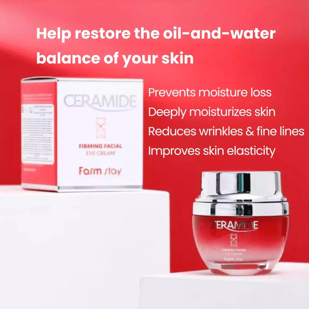 Farm Stay Ceramide Κρέμα Ματιών για Σύσφιξη & Μαύροι Κύκλοι 50ml