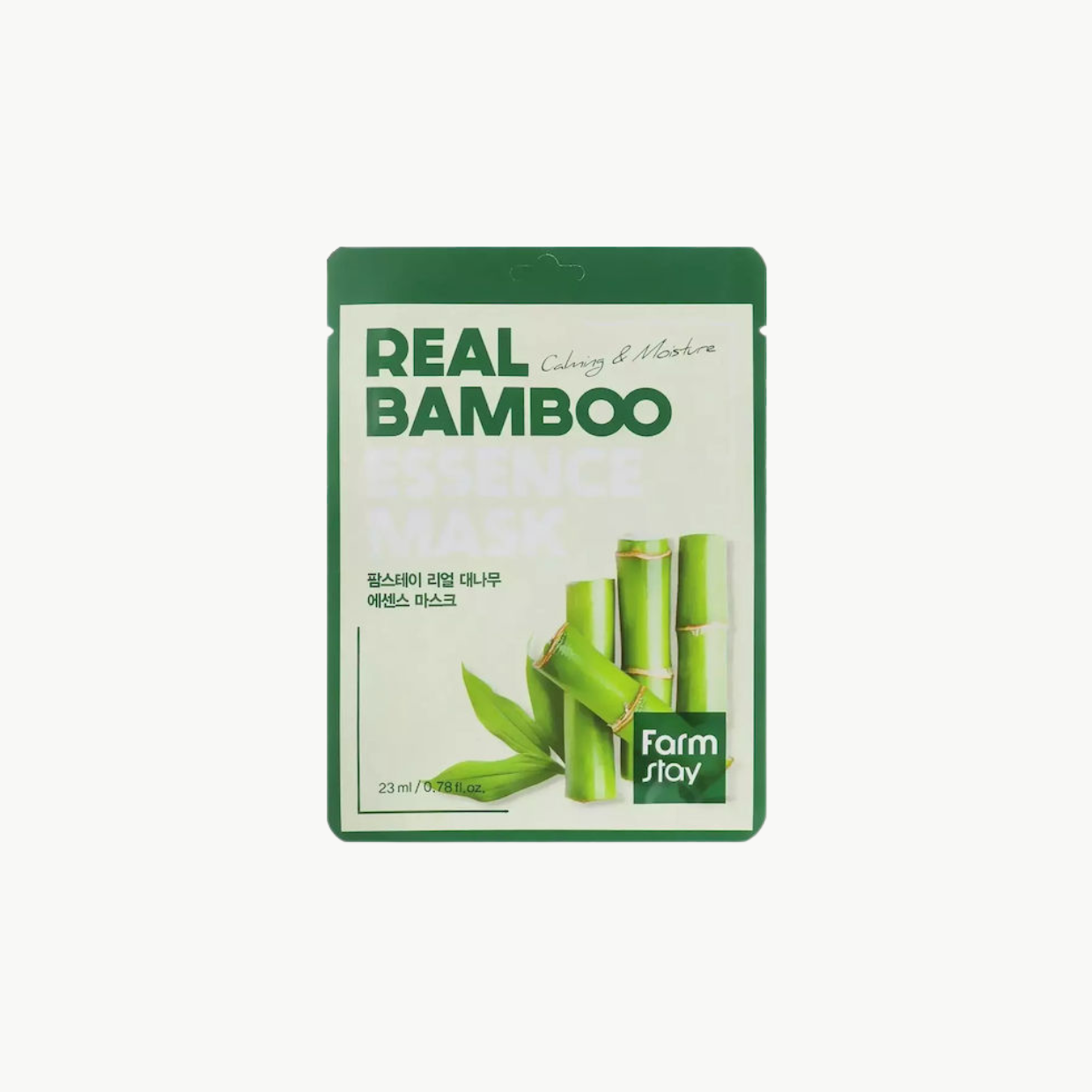 Farm Stay Real Bamboo Essence Μάσκα Προσώπου Κρέμα για Ενυδάτωση 23ml