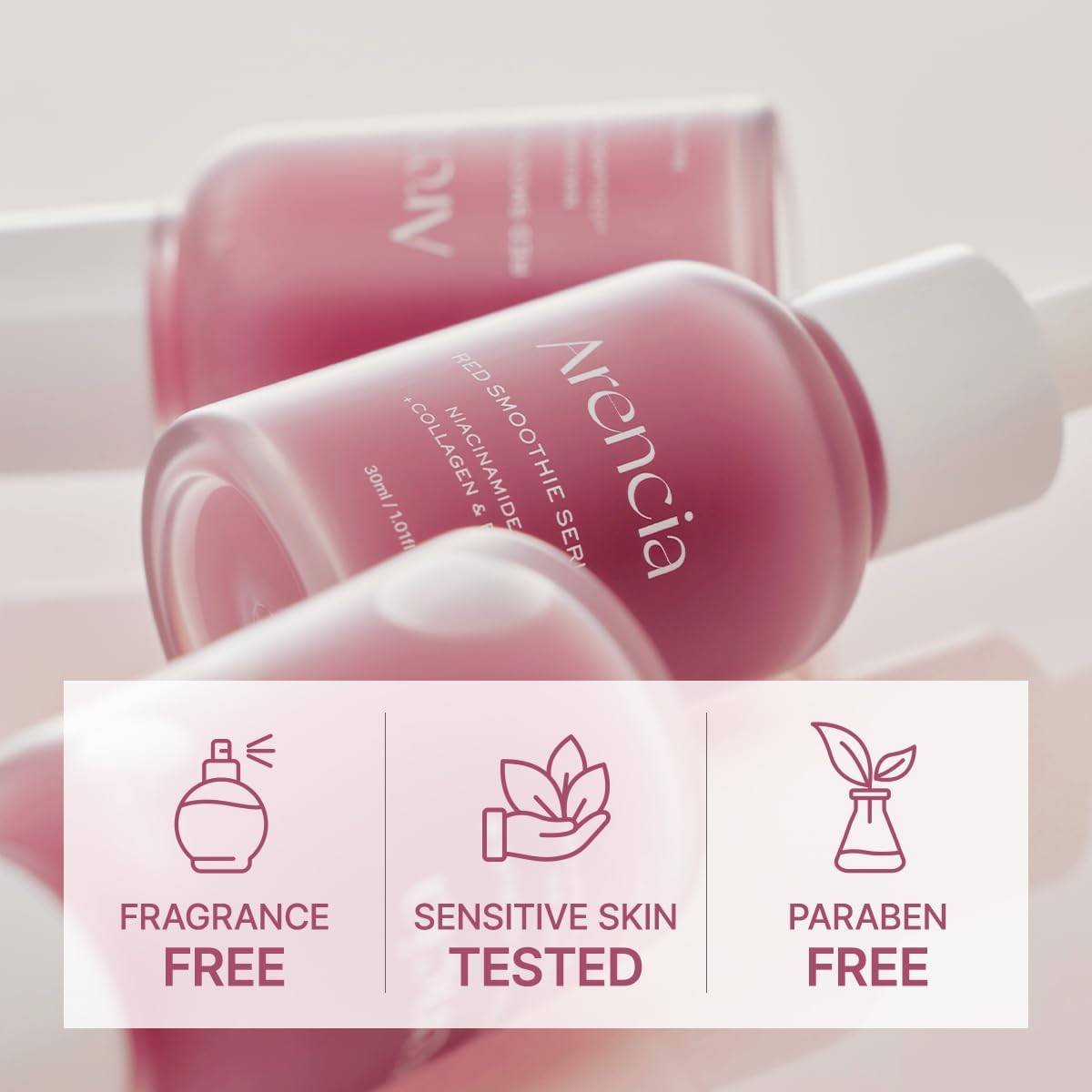 Fresh Red Smoothie Serum 8 - Ορός Λάμψης & Αντιγήρανσης με Νιασιναμίδη, Ροδέλαιο, Κολλαγόνο & 5 Πεπτίδια