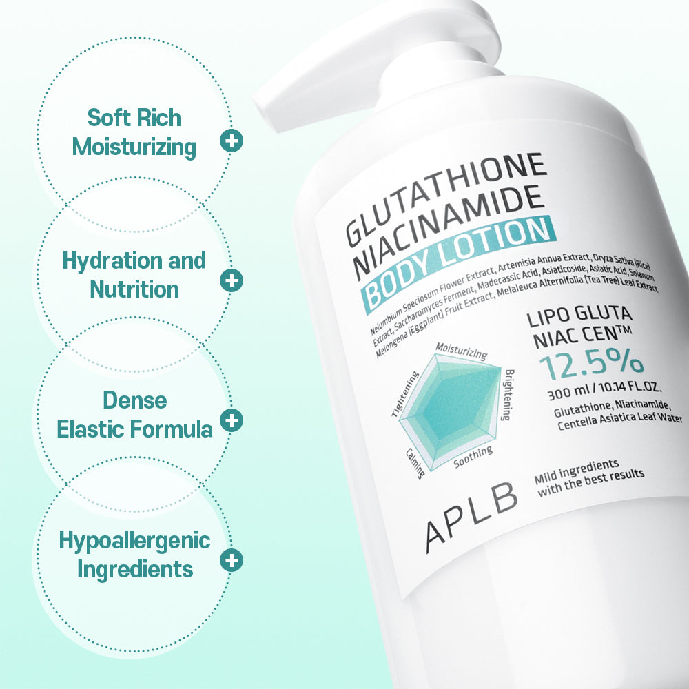 Glutathione Niacinamide Body Lotion - Κρέμα σώματος για λάμψη και καταπράυνση 300ml