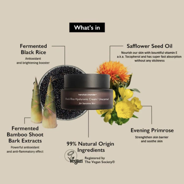 Black Rice Hyaluronic Cream Unsecented 50ml