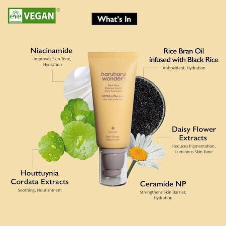 Haruharu Black Rice Moisture Airyfit Αντηλιακή Κρέμα Προσώπου SPF50 50ml