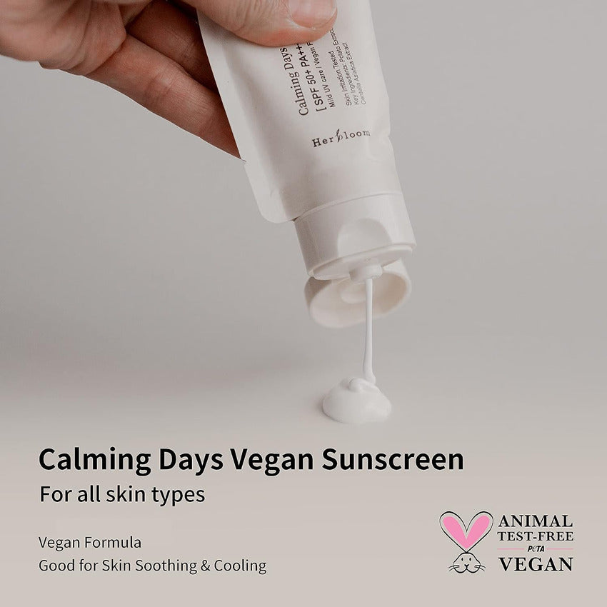 Herbloom Calming Days Vegan Sunscreen Αντηλιακή Κρέμα Προσώπου SPF50 50ml