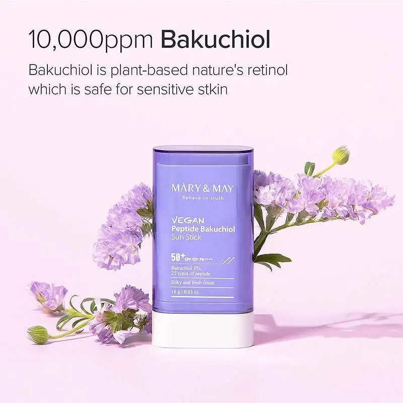 Vegan Peptide Bakuchiol Sun Stick SPF50+ PA++++ - Αντηλιακό στικ με μπακουχιόλη και πεπτίδια για αντιγηραντική δράση