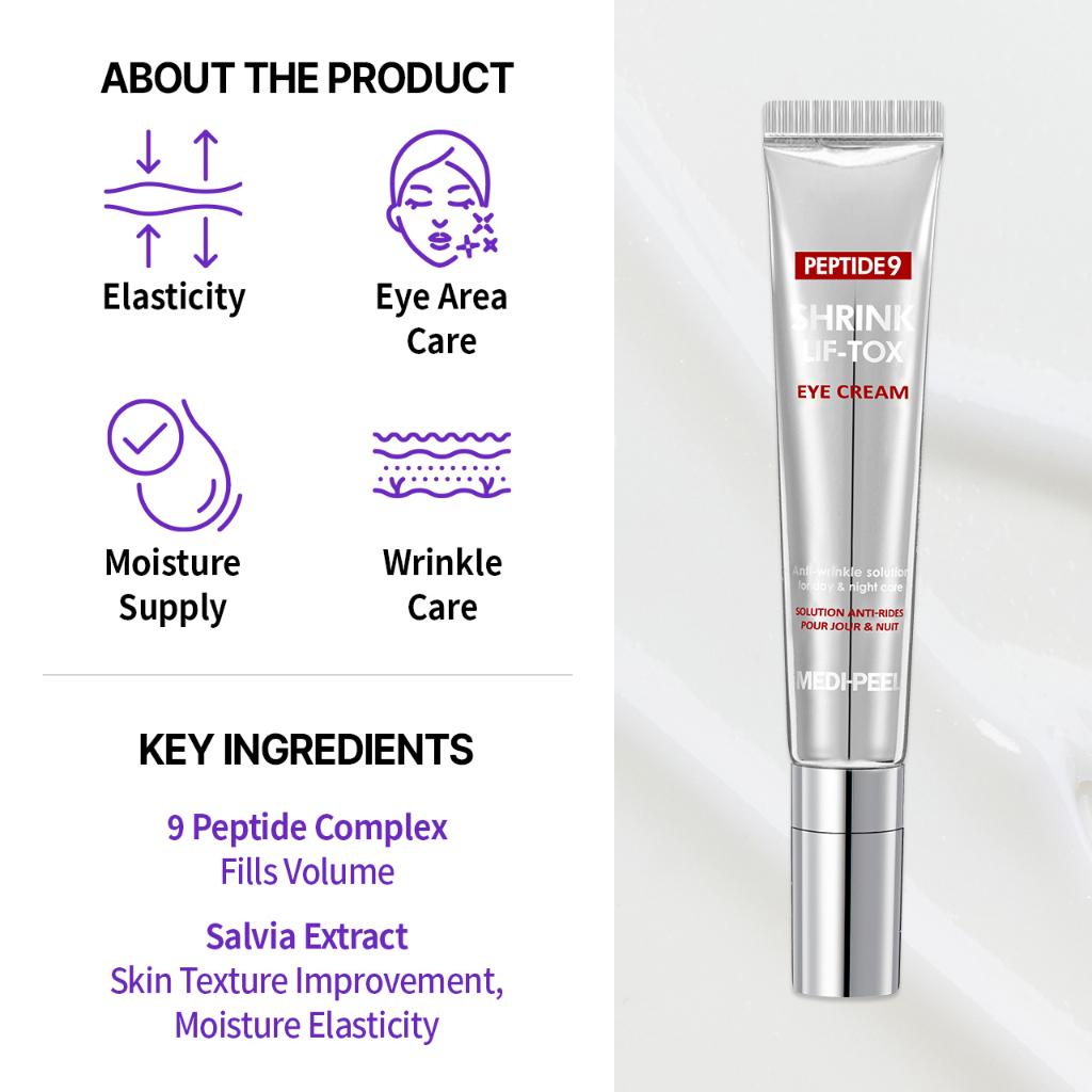 Medi Peel Peptide 9 Volume Lif-Tox Κρέμα Ματιών για Αντιγήρανση & Ενυδάτωση 20ml
