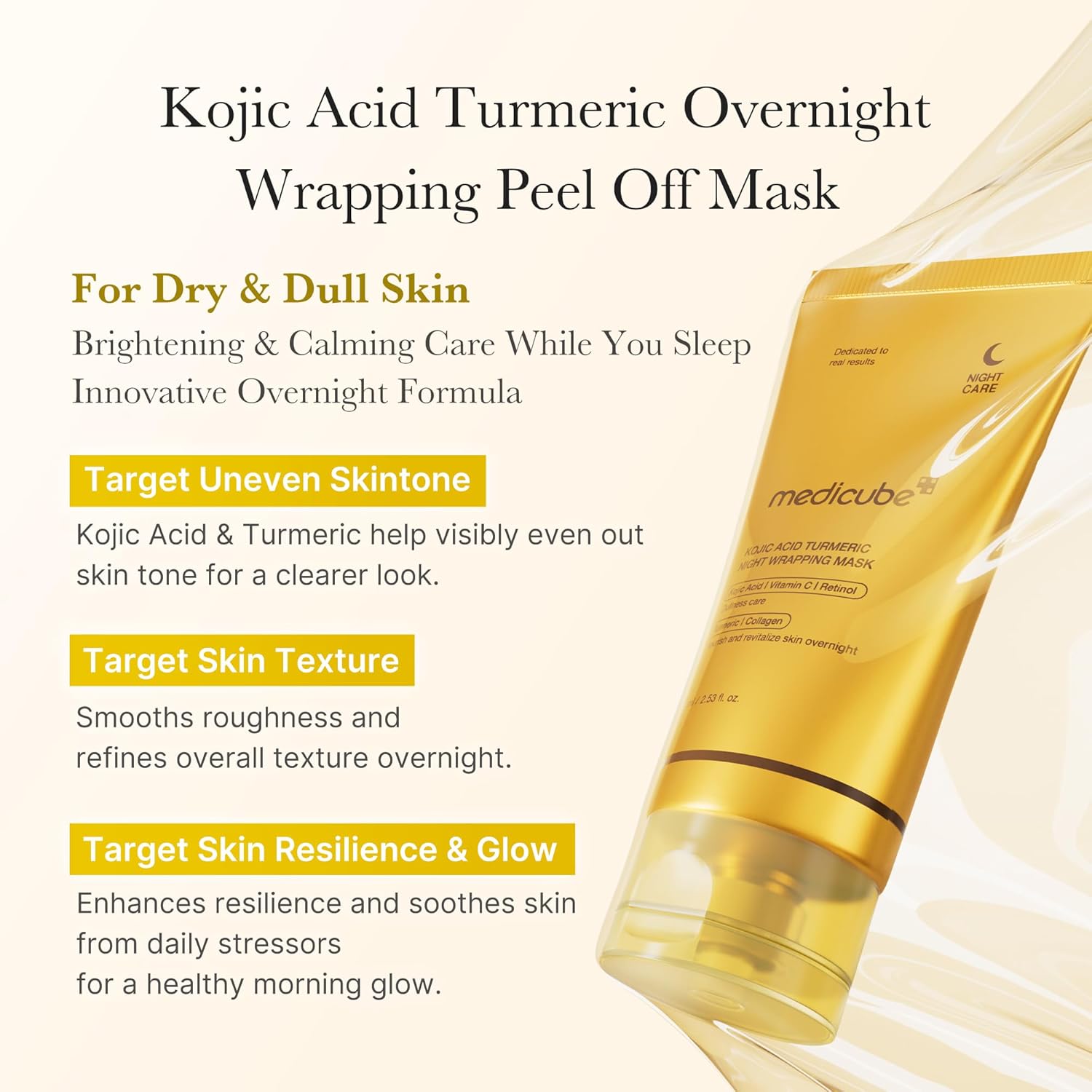 Medicube Kojic Acid Tumeric Μάσκα Προσώπου 75ml