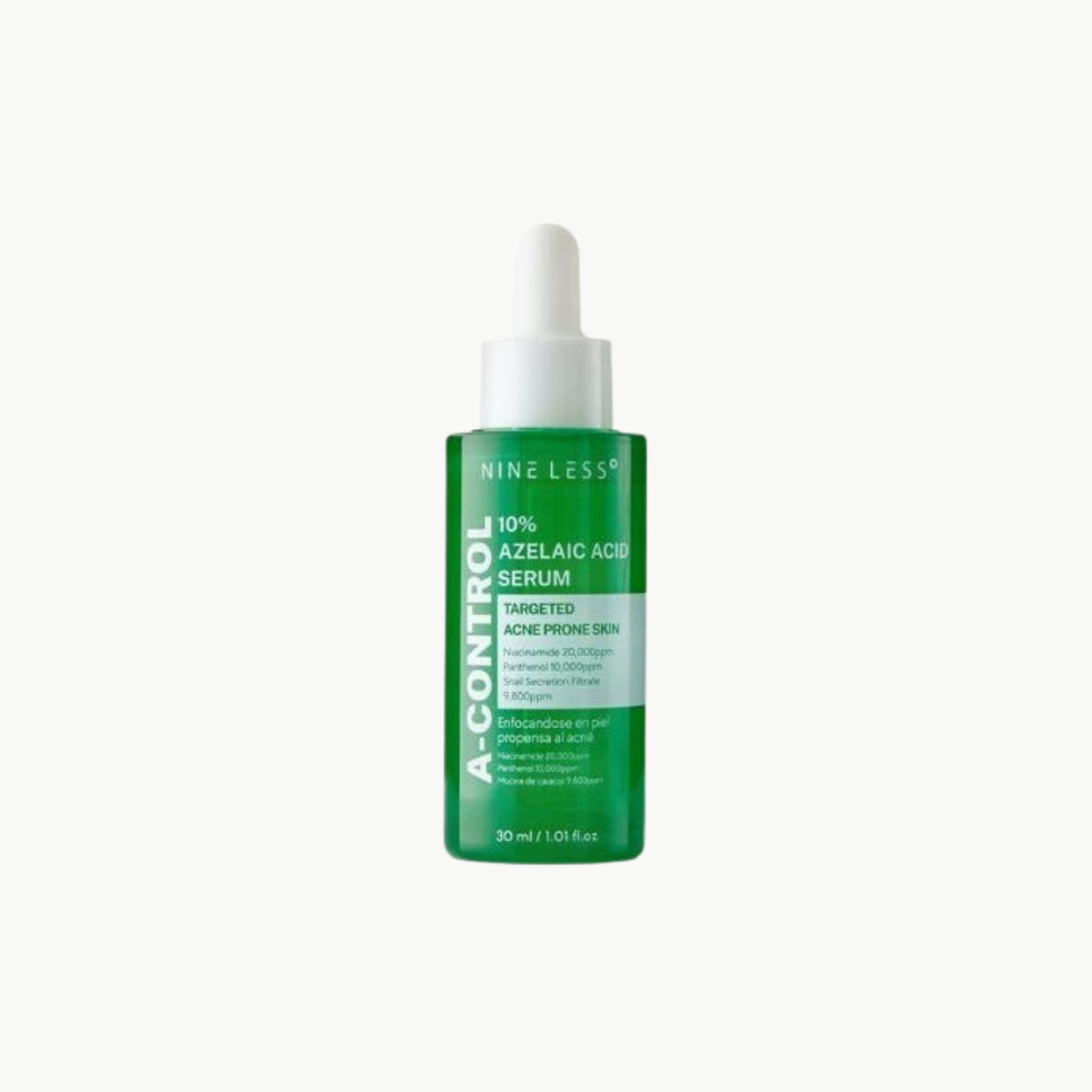 NINE LESS A-Control 10% Azelaic Acid Serum Προσώπου με Έκκριμα Σαλιγκαριού & Centella Asiatica για Λάμψη 30ml