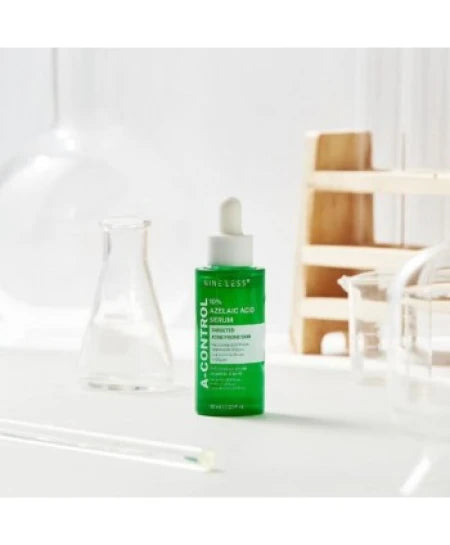 NINE LESS A-Control 10% Azelaic Acid Serum Προσώπου με Έκκριμα Σαλιγκαριού & Centella Asiatica για Λάμψη 30ml