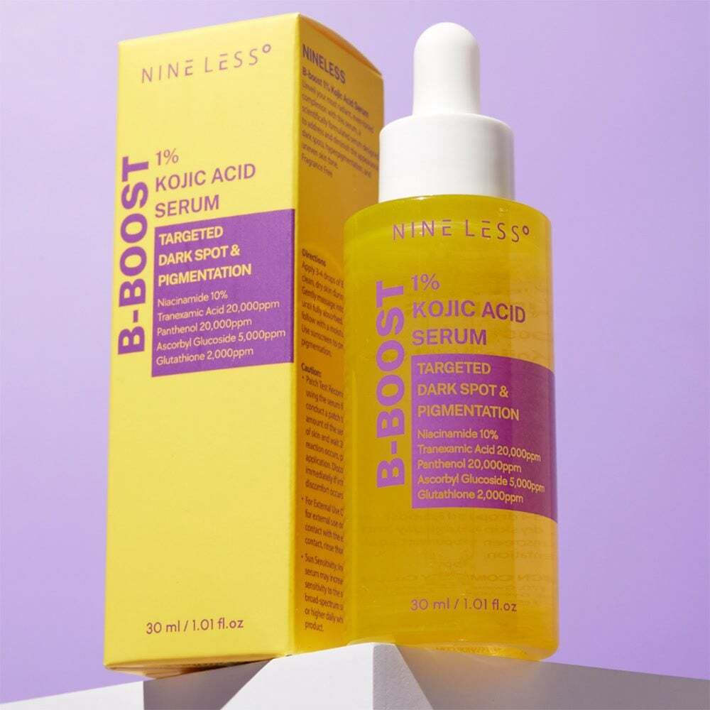 Nine Less B-Boost 1% Kojic Acid Serum Προσώπου για Λάμψη & Λεύκανση 30ml