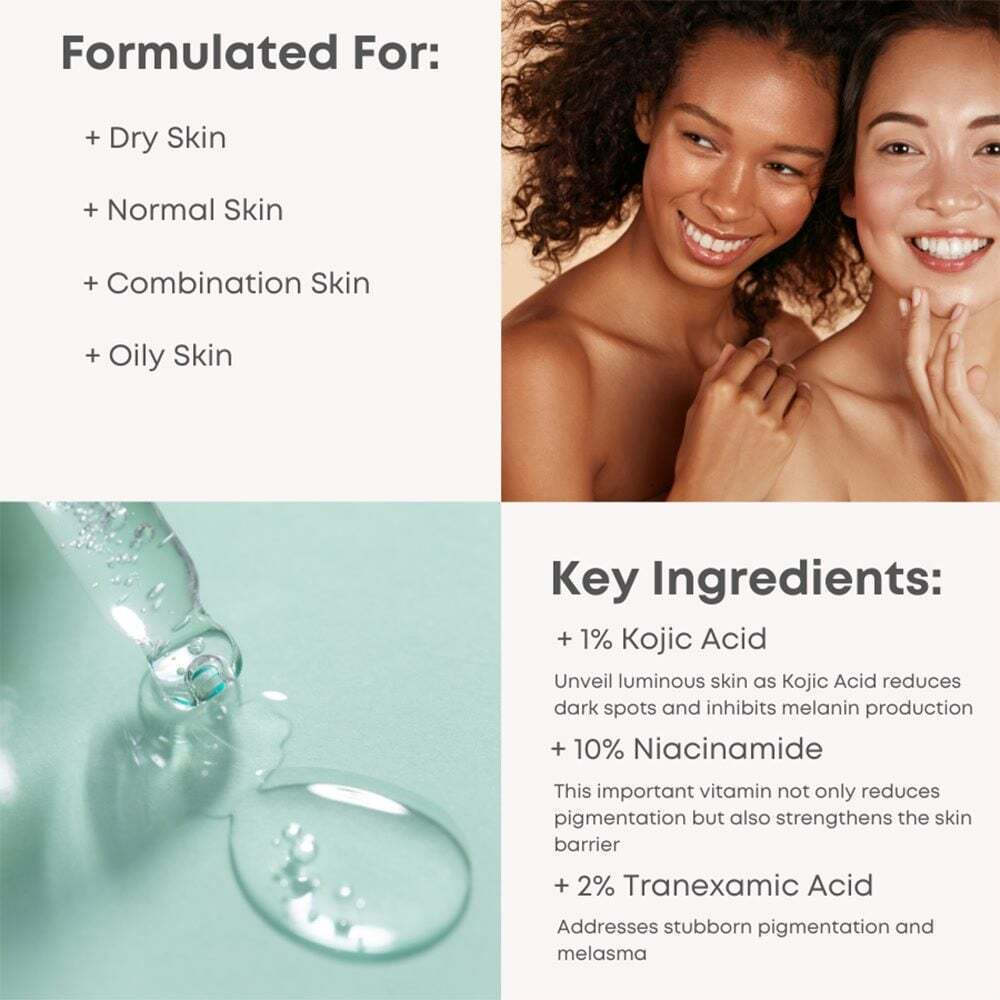 Nine Less B-Boost 1% Kojic Acid Serum Προσώπου για Λάμψη & Λεύκανση 30ml
