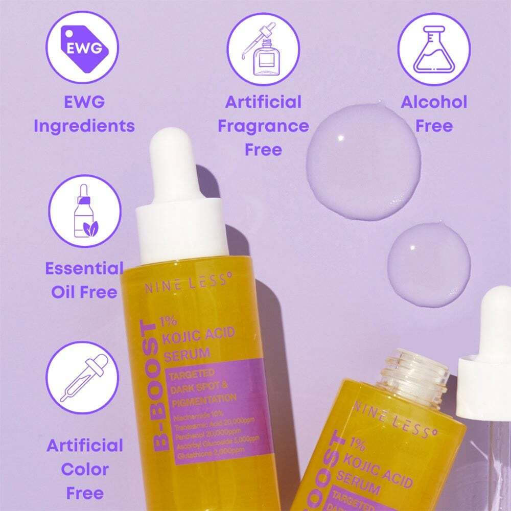 Nine Less B-Boost 1% Kojic Acid Serum Προσώπου για Λάμψη & Λεύκανση 30ml