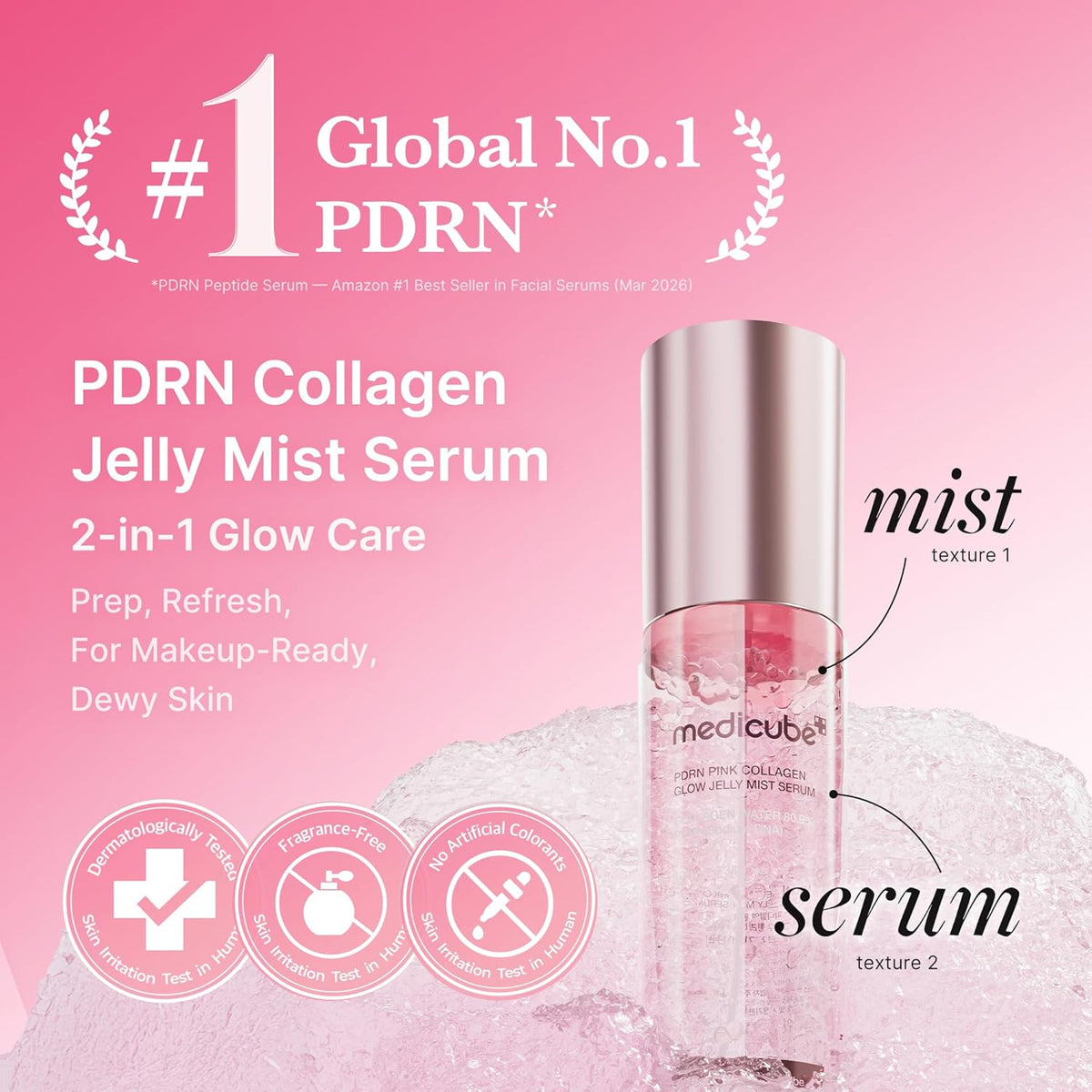 PDRN Pink Collagen Glow Jelly Mist Serum – Serum Mist Προσώπου με PDRN & Κολλαγόνο 60ml