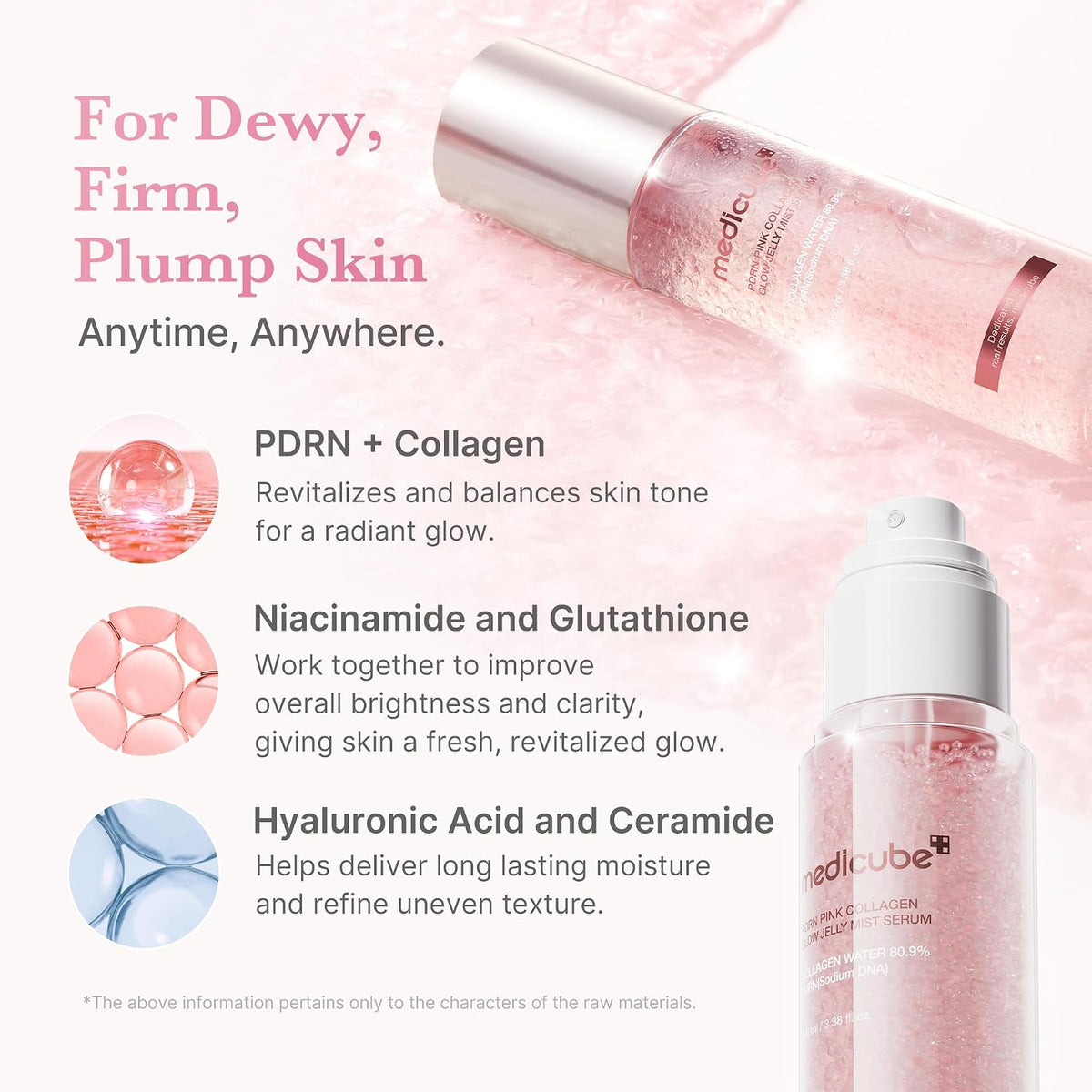 PDRN Pink Collagen Glow Jelly Mist Serum – Serum Mist Προσώπου με PDRN & Κολλαγόνο 60ml