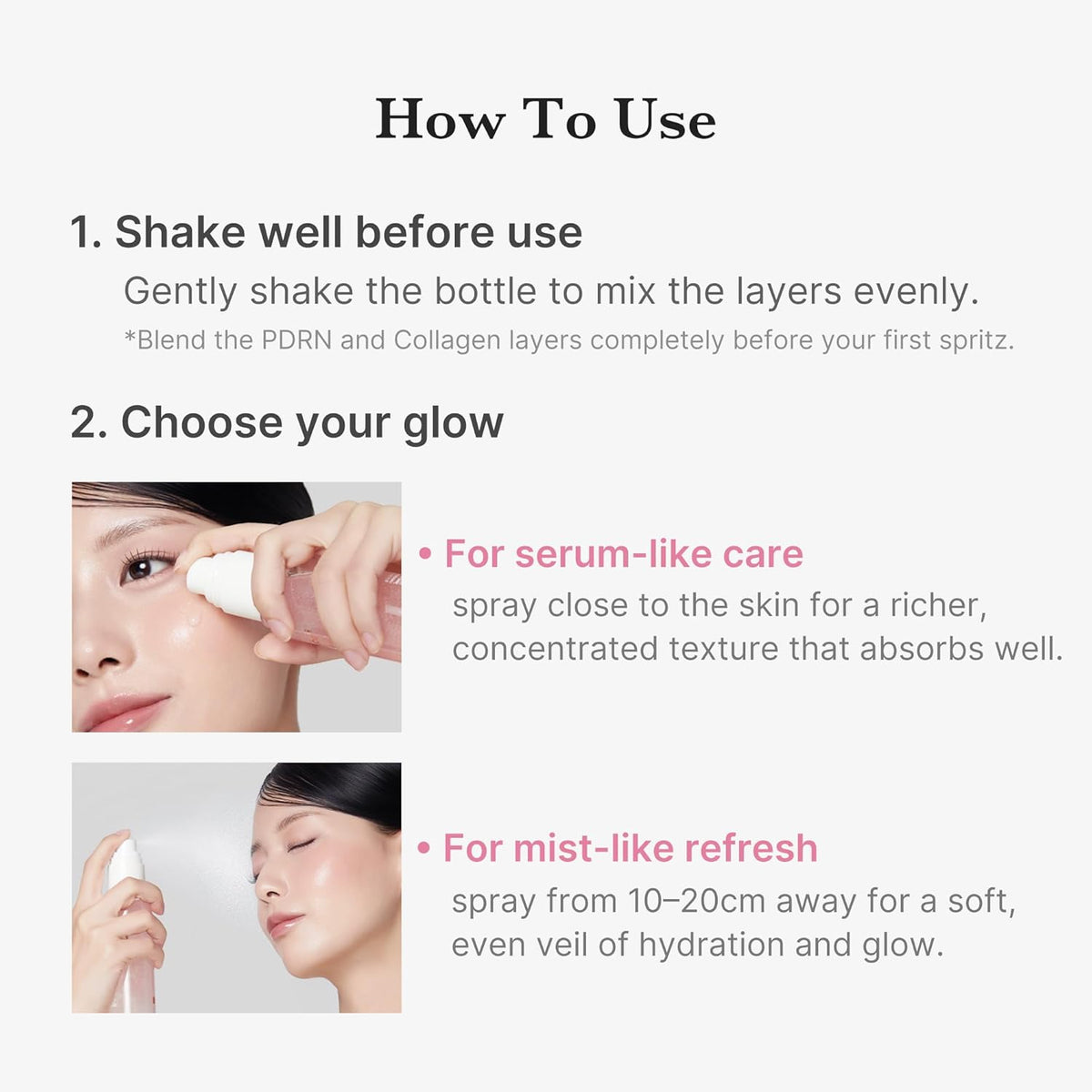 PDRN Pink Collagen Glow Jelly Mist Serum – Serum Mist Προσώπου με PDRN & Κολλαγόνο 60ml