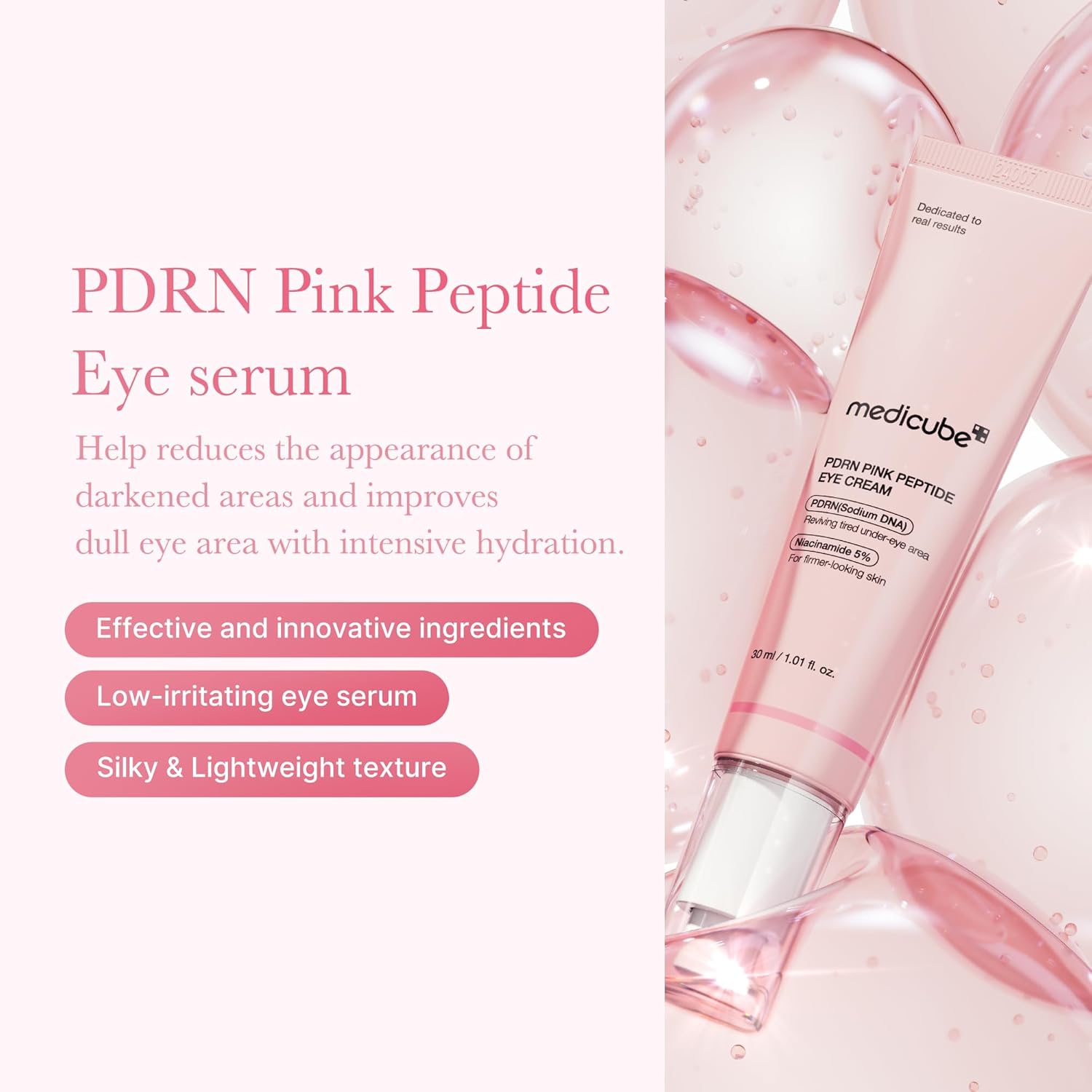 PDRN Pink Peptide Eye Cream - Κρέμα ματιών για ρυτίδες και μαύρους κύκλους 30ml